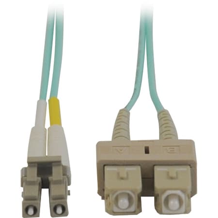 Eaton Tripp Lite Series 10Gb Duplex Multimode 50/125 OM3 LSZH Fiber Patch Cable LC/SC - Aqua, 5M 16 N816-05M