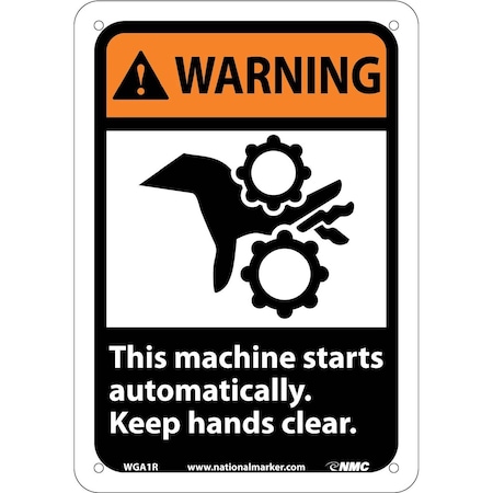 Nmc Warning This Machine Starts Automatically Sign WGA1R