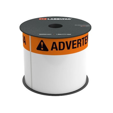 Labeltac Die-Cut Advertencia, Warning Labels Roll 4in x 6in, 200 labels per roll LT46WARN-SPAN