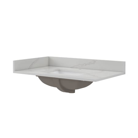 Craft And Main Quartz Vanity Top, 37x22 in QZ37221CBR
