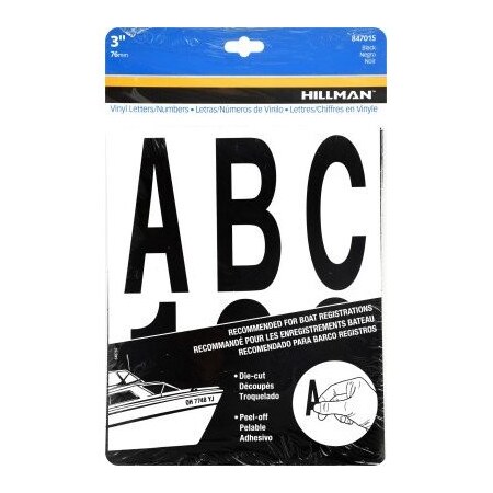 Hillman 3" Blk Numb/Letter Set 847015