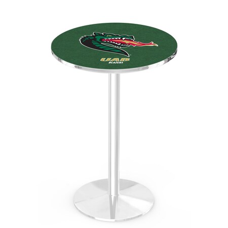 Holland Bar Stool Co 36" Chrome UAB Pub Table, 36" dia. Top L214C3636AlaBir