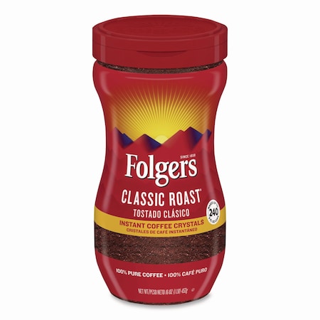 Folgers Classic Roast Instant Coffee, 16 oz Jar 2550006923
