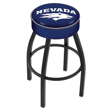 Holland Bar Stool Co 25" 4" Nevada Cushion Seat, Blk Wrinkle Base Swivel Bar Stool L8B125NevaUn