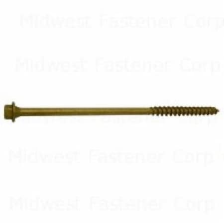 Saberdrive TimberTite Series 52553 Screw, 1/4 in Thread, 8 in L, Hex Drive, 50PK M52553