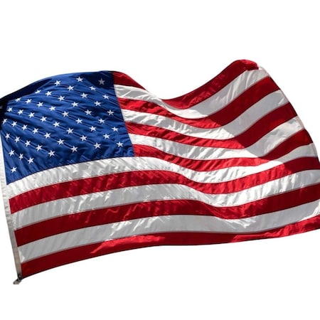 Homeroots Set of Two Red White And Blue Embroidered Nylon American Flags 480872
