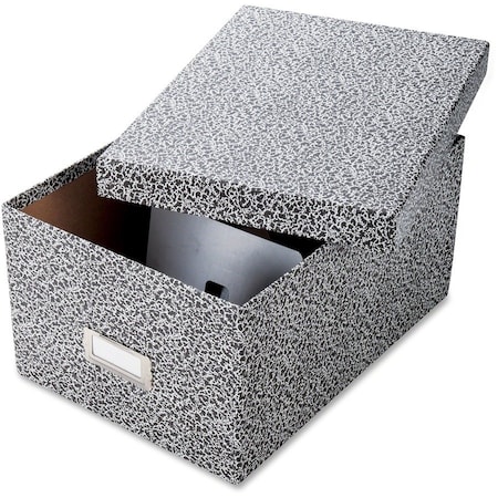 Tops Business Forms Oxford, Reinforced Board Card File, Lift-Off Cover, Holds 1,200 5 X 8 Cards, Black/white 40590