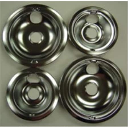 Range Kleen Universal Chrome Drip Pan Set, 4PK 10124XN