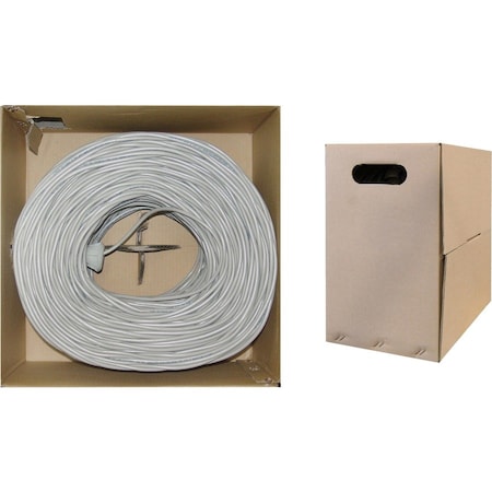Cable Wholesale Riser Rated Cat5e Gray Ethernet Cable, Solid, UTP (Unshielded Twisted Pair), POE 10X6-021TH