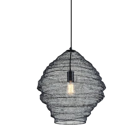 Troy Lighting Wabi Sabi 1 Light Pendant 18 In. Soft Black F6772-SBK