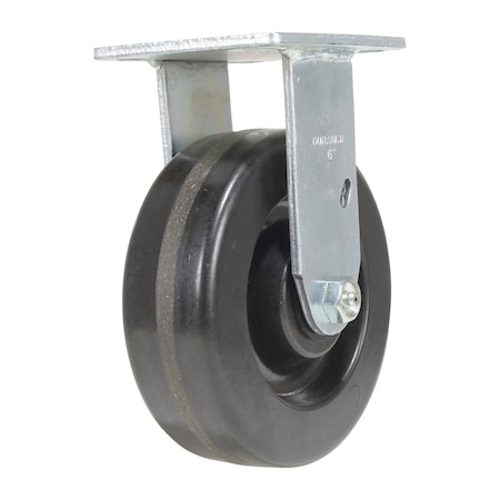 Vestil Phenolic Rigid Caster 6 In. Diameter x 2 In. Width 1200 Lb. Capacity Black CST-VE-6X2PH-R