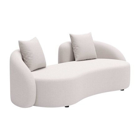 Homeroots 91" Beige Polypropylene Sofa 667650