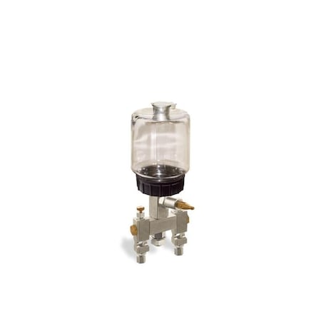 Oil-Rite 1 pt Capacity Multiple Feed Manual Lubricator with Polycarbonate Reservoir - 2 B3193-01602B111GW