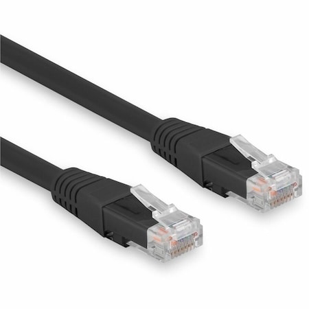 Rocstor 2 FT CAT6 ETHERNET CABLE - MOLDED -BLACK Y10C800-BK