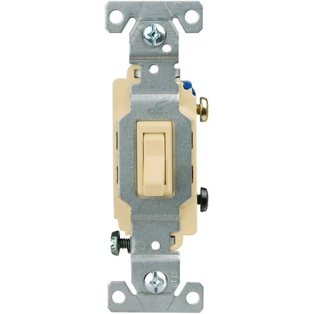 Eaton Wiring Devices Toggle Switch, 15 A, 120277 V, Screw Terminal, Nylon Housing Material, Ivory CSB115STV-SP