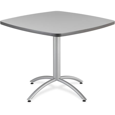 Cafeworks Square Cafe/Breakroom Table, Gray - 42" Square x 29"H, 42" W, 42" L, 29" H, Laminated Melamine Top 65687