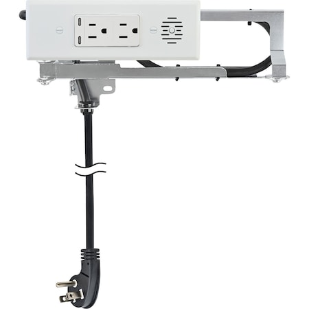 Docking Drawer Electrical Charging Outlet Compact 2 AC 2 USB-C (65W) White 15 Amps for Drawer 1514-170W-X21