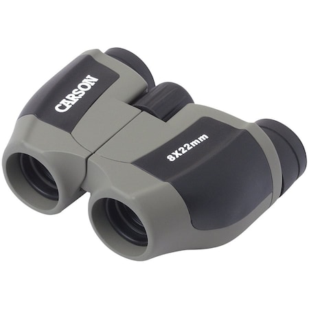 Carson Compact Binocular, 8 x 22 Magnification, BK-7 Prism, 393 ft Field of View at 1000 yd Field of View JD-822