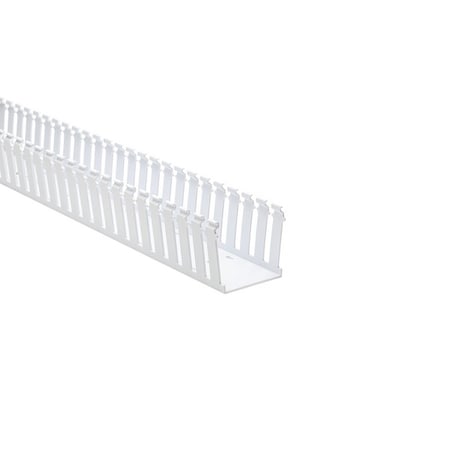 Hellerman Tyton Slotted Wall Wiring Duct, 3 x 3", 6 ft Sections, Non-Adhesive, PVC, White, 60ft/ctn, 60PK 181-33018