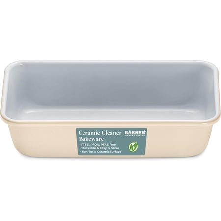 Bakken-Swiss Premium Loaf Pan, Aluminized Steel, Ceramic Non-Stick, PFOA PFAS Free, 9x4.7x2.3in, Durable SBKCRSTBKCRMLOF
