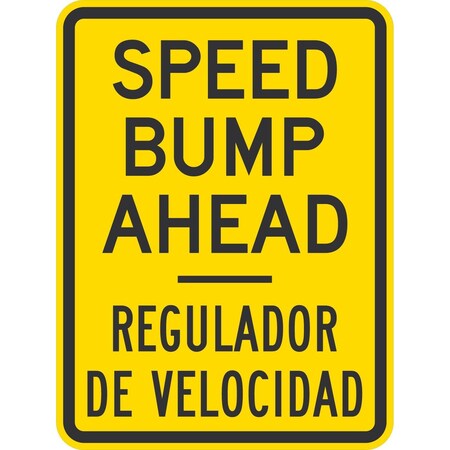 Lyle Speed Bump Ahead Regulador De Velocidad, 18x24, High Intensity Prismatic, Yellow G-10380-HI_18x24