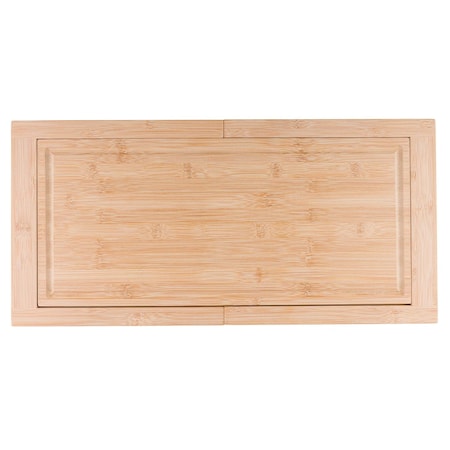 Classic Cuisine Over the Sink Cutting Board Expandable Bamboo Chopping Board Juice Groove and Slip-Resistant Grips 82-KIT2011