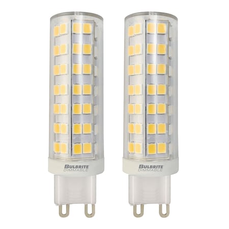 Bulbrite 70-Watt Equivalent Dimmable Clear Mini T6 Bi-Pin G9 LED Mini Light Bulb, 2700K, 2PK 862644
