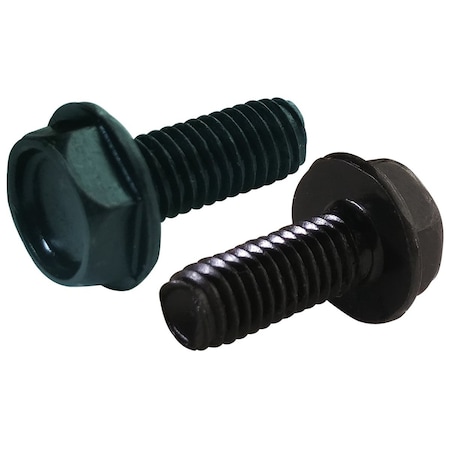 Newport Fasteners 1/4"-20 x 5/8 in, Black Oxide Steel Flange Hex Head Hex Drive, 400 PK 372533-400