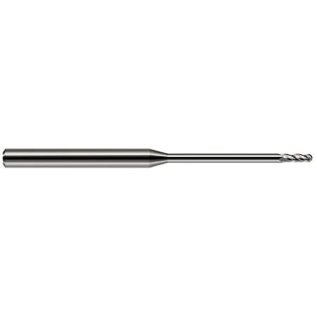 Harvey Tool 0.0310in (1/32) Cutter DIA x 0.0930in (3/32) L of Cut x 0.4700in Reach Carbide Ball End Mill 753431