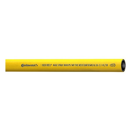 Continental Mine Spray Hose, 500 ft L, Yellow 20024138