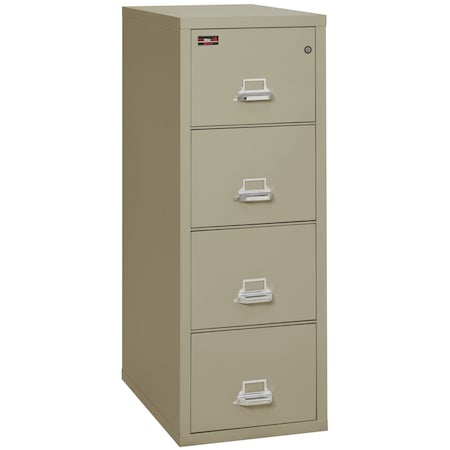 Fireking 4 Drawer, 2 Hr Fire & Impact Rated, Vertical, 31" depth Letter Pewter 4-1956-2PE