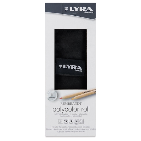 Lyra Rembrandt Polycolor Colored Pencil Roll, Assorted Colors, 24-Piece Set L2004240