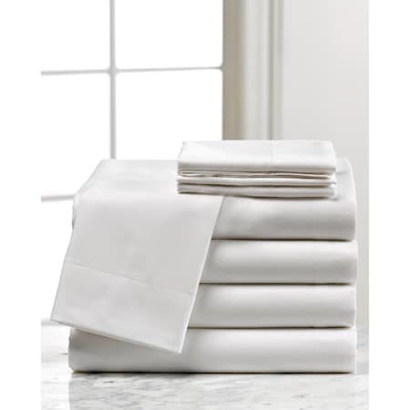 Boston Textile Co. Yellowfin 39x80+12 Twin XL Fitted Sheet T200 Percale 60% Cotton/40% Polyester White SHBXYEFN398012WHT