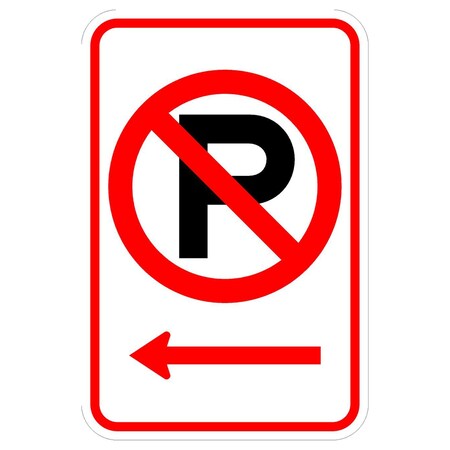 Sign Solutions Usa Parking Sign, 12 in W, Aluminum Sign, White DCS12DWT1218CUS00150