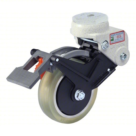 Foot Master Bolt-Hole Caster, 150mm dia, Rigid, PU GDS-150B-65RS