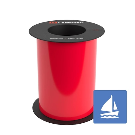 Labeltac Marine Supply 7in x 75ft LT9, Red LT704MN-C