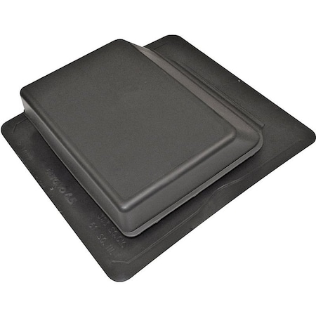 Duraflo Roof Vent, 17.252 in OAW, 61 sq-in Net Free Ventilating Area, Polypropylene, Black 6065BL