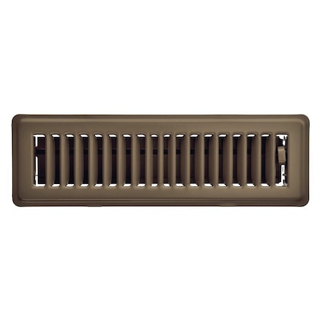 Imperial Floor Register, 2-1/4 in L, 10 in W, Steel, Chocolate, Powder-Coated RG3653