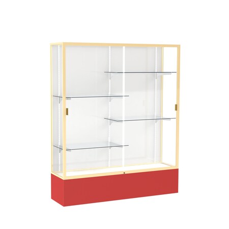 Ghent Spirit Floor Display Case 60x72x16, White, Champange 375WB-GD-RD