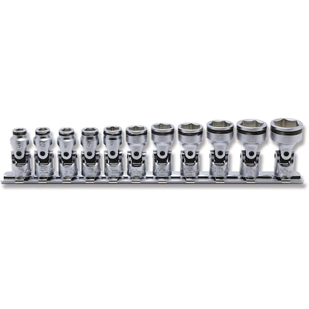 Ko-Ken Usa 1/4 Sq. Dr. Universal Nut Grip Socket Set, 5Mm-15Mm - 11 Pieces RS2441M/11