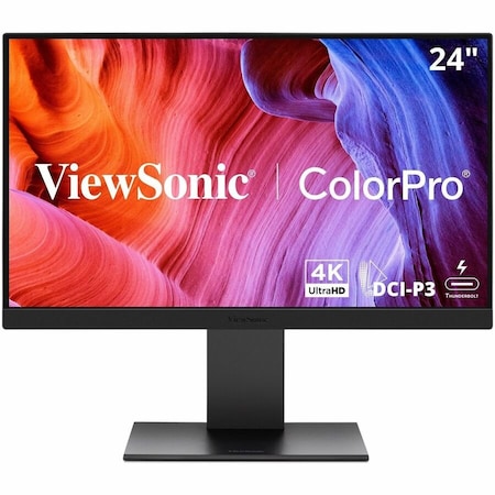 Viewsonic 24 ColorPro 4K Mac-Compatible Monitor with 100W Thunderbolt 4, USB C, and DCI-P3 Color Gamut. VP2488-4K
