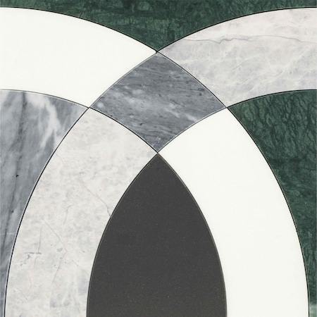 Daltile Eclessia Marble Natural Stone Arches Mosaic Polished, 9.70 SQFT Per Carton, 10PK DA61ARCHESMSPL