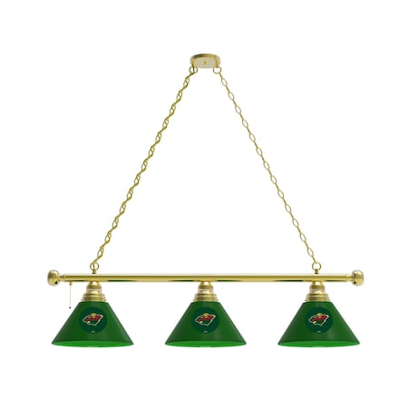 Holland Bar Stool Co Minnesota Wild 3 Shade Billiard Light, Brass Fixture BL3BRMinWld