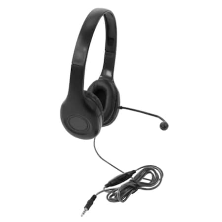 Califone On-Ear Headset with Gooseneck Microphone, 3.5mm, Black KH-08GT BK