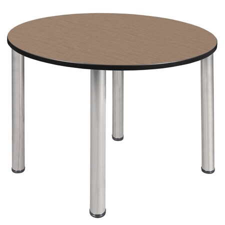 Regency Round Kee Large Breakroom Table, 48 in W, 48 in L, Noble Oak TB48RNDNOBPCM