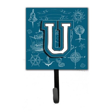 Carolines Treasures Letter U Sea Doodles Initial Alphabet Leash and Key Holder CJ2014-USH4