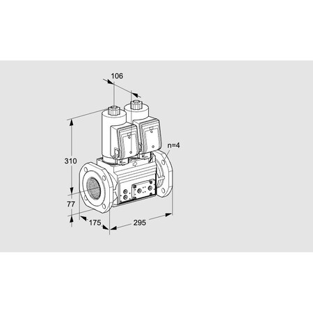 Honeywell Kromschroder VALVE ASSEMBLY, DOUBLE SOLENOID, DN 65 = KS88205035