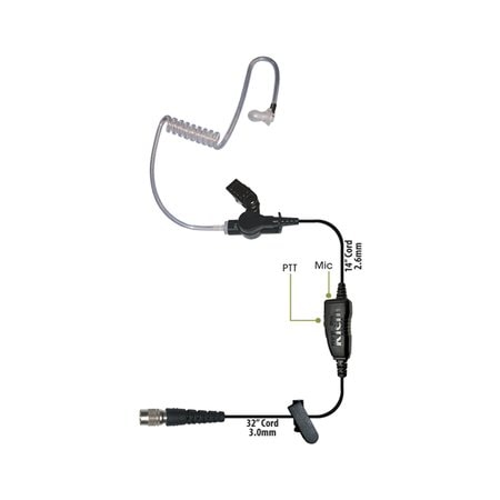 Klein Electronics Star 1-Wire Surveillance Earpiece with Quick Disconnect STAR-QD
