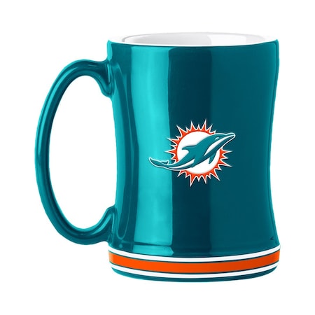Logo Brands Miami Dolphins 14oz Relief Mug 617-C14RM