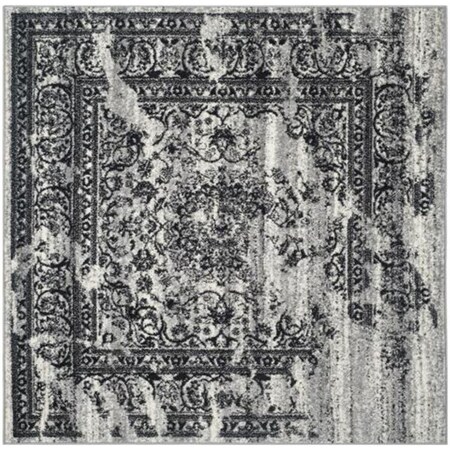 Safavieh 10 x 10 ft. Adirondack Power Loomed Square Area RugSilver & Black ADR101A-10SQ